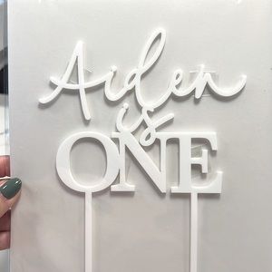 Aiden is One cake topper